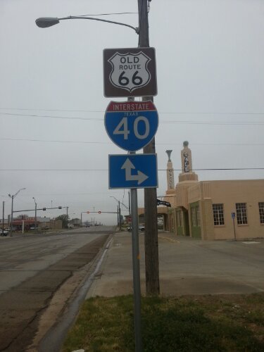 Route 66 au Texas